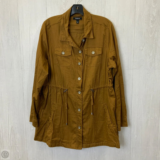 Jacket Utility By Torrid In Brown, Size: M