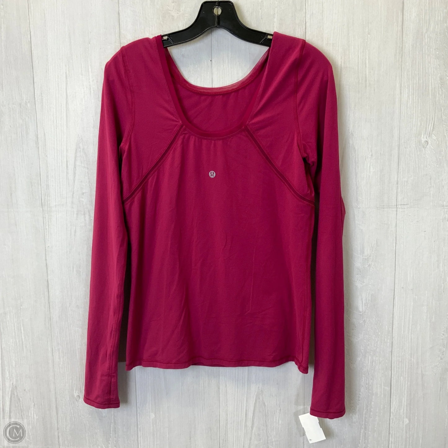 Athletic Top Long Sleeve Crewneck By Lululemon In Pink, Size: M