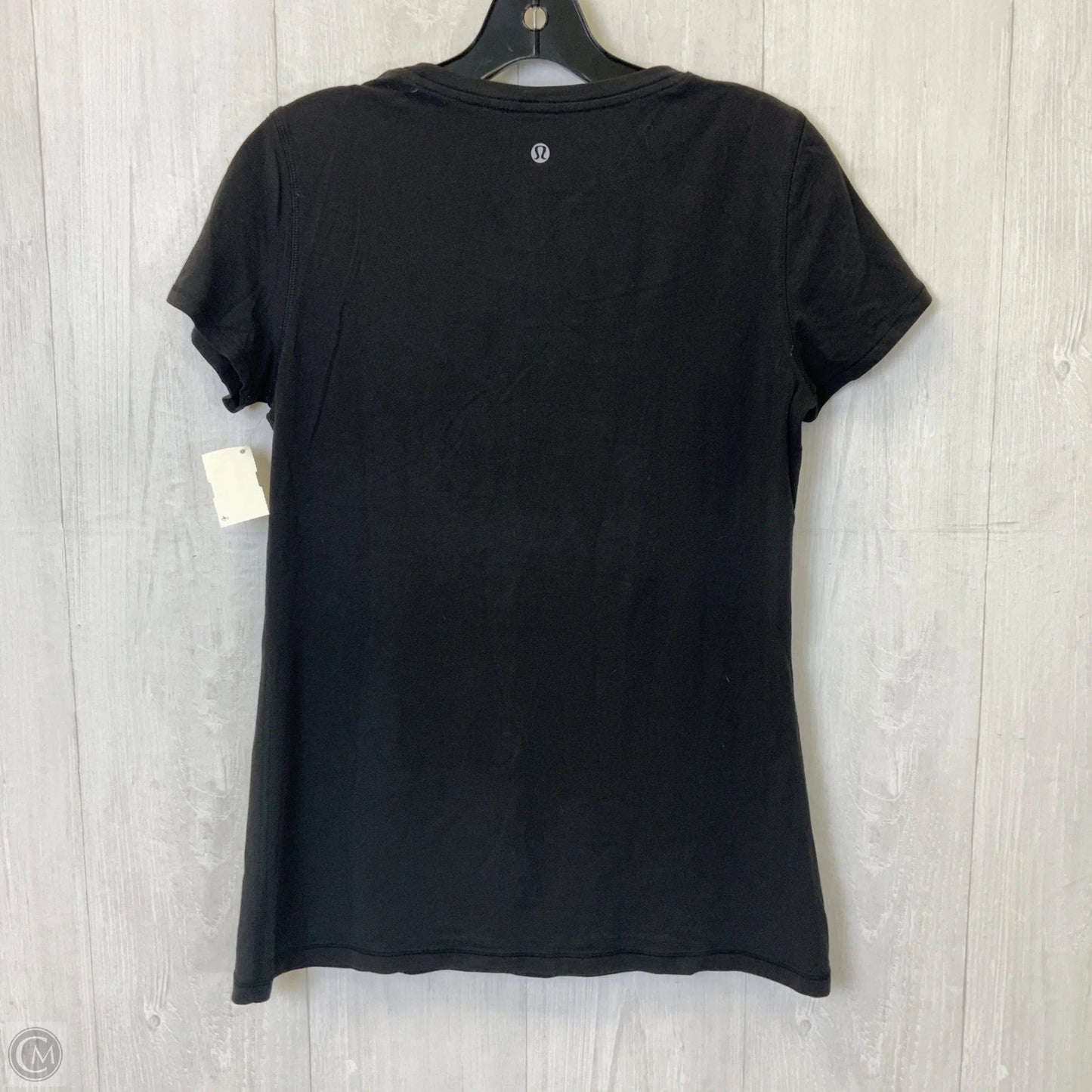 Athletic Top Short Sleeve By Lululemon In Black, Size: M
