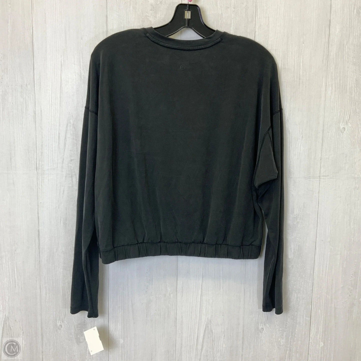 Athletic Top Long Sleeve Crewneck By Lululemon In Black, Size: M