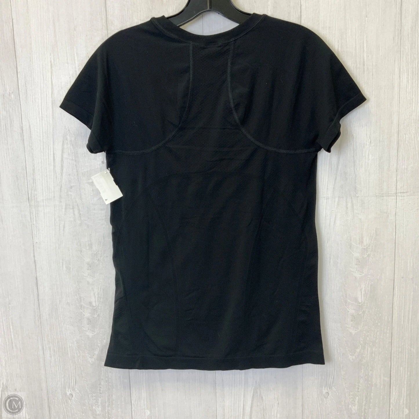 Athletic Top Short Sleeve By Athleta In Black, Size: M