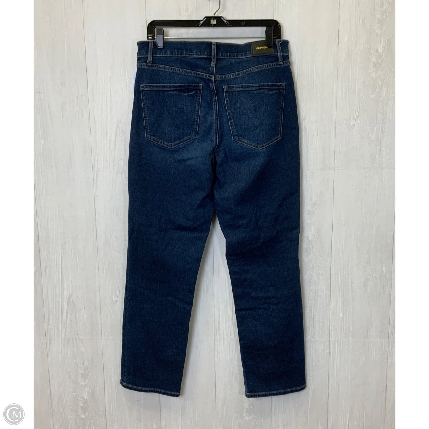 Jeans Straight By Express In Blue Denim, Size: 10