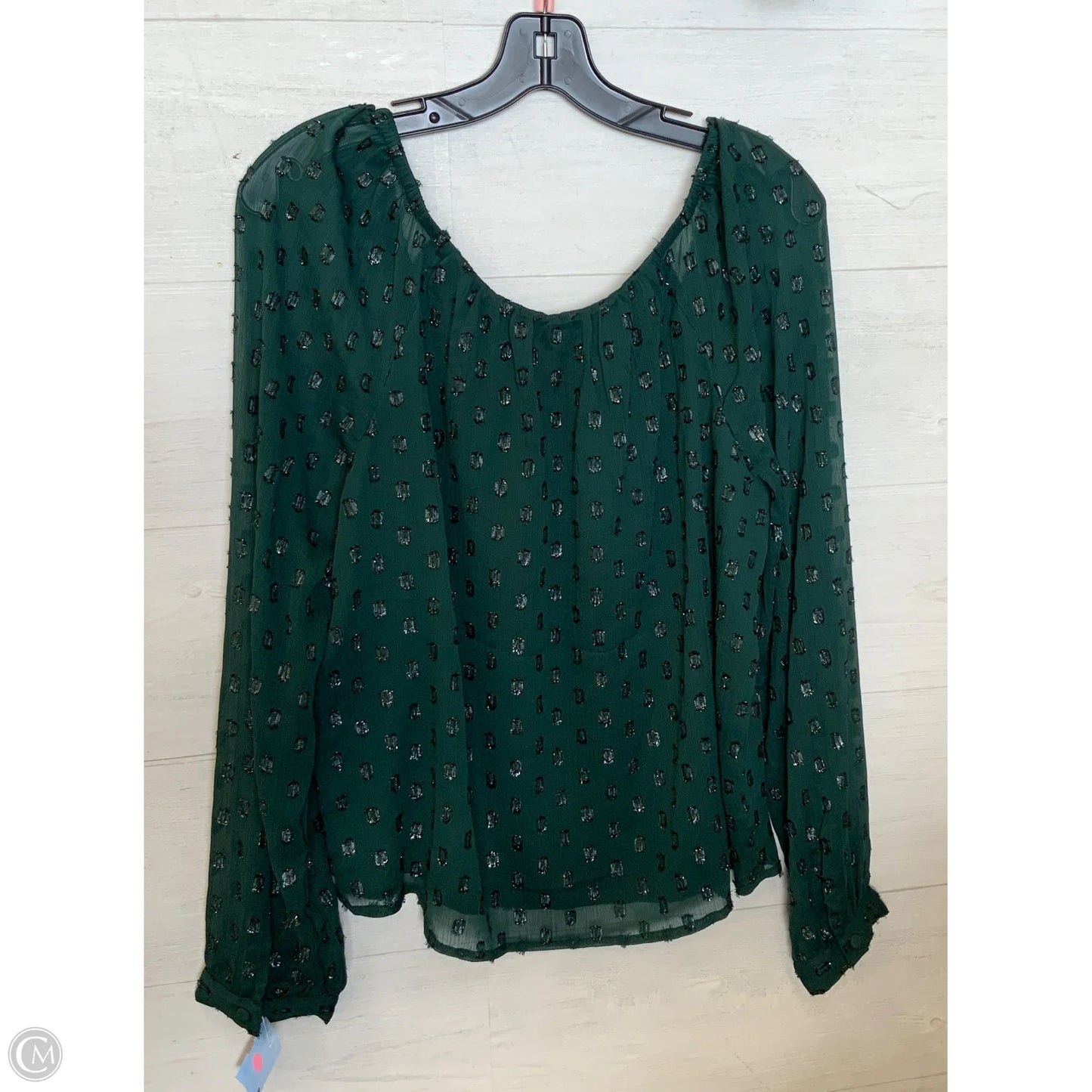 Blouse Long Sleeve By Loft In Green, Size: M