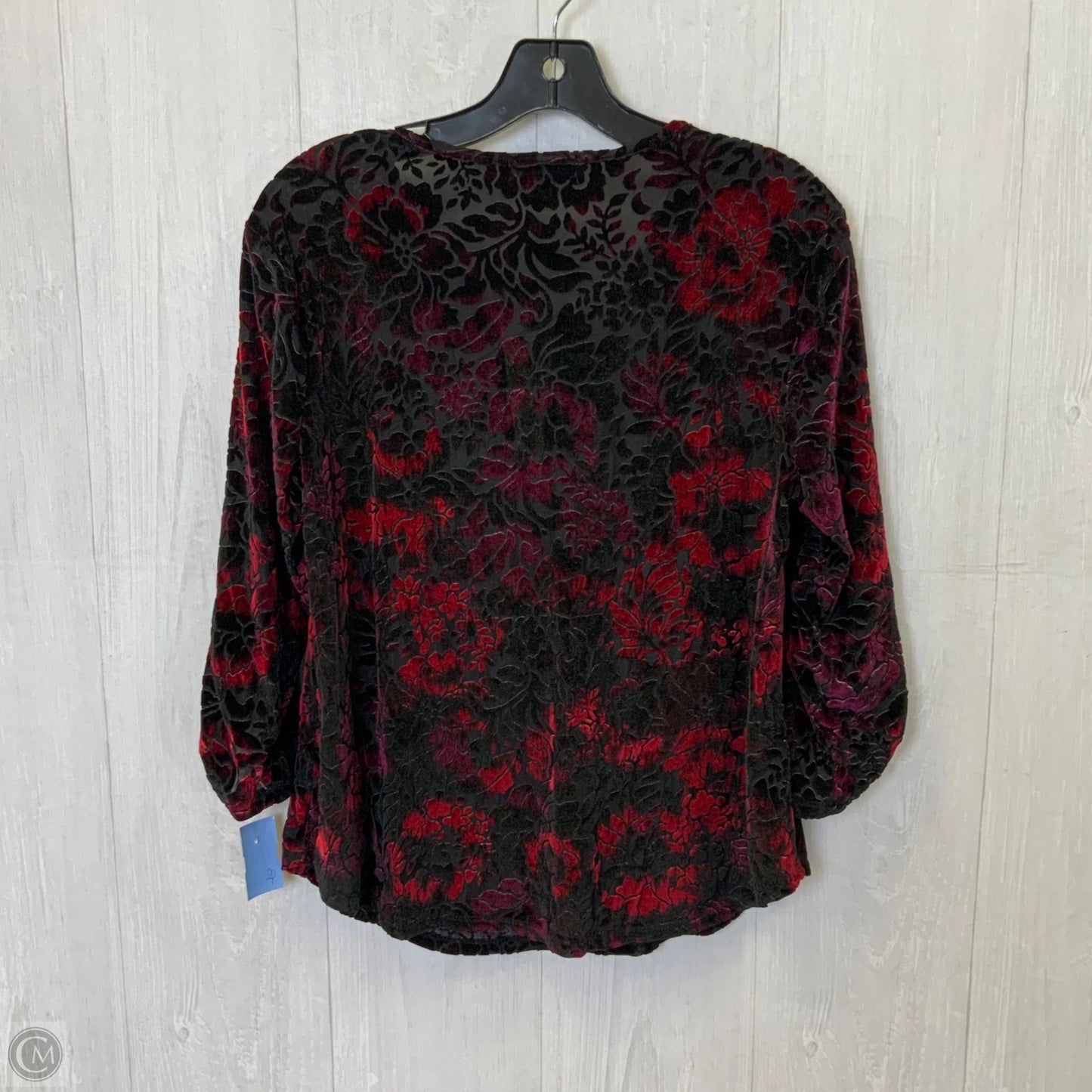 Blouse Long Sleeve By Roz And Ali In Black, Size: L