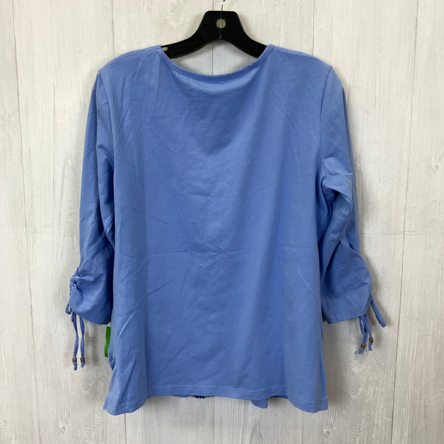 Top 3/4 Sleeve By Allison Daley In Blue, Size:S