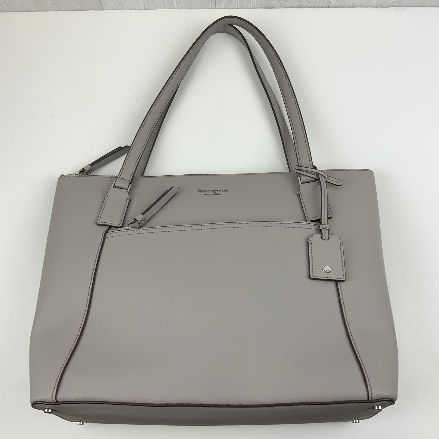Handbag Designer By Kate Spade In Grey, Size:Large