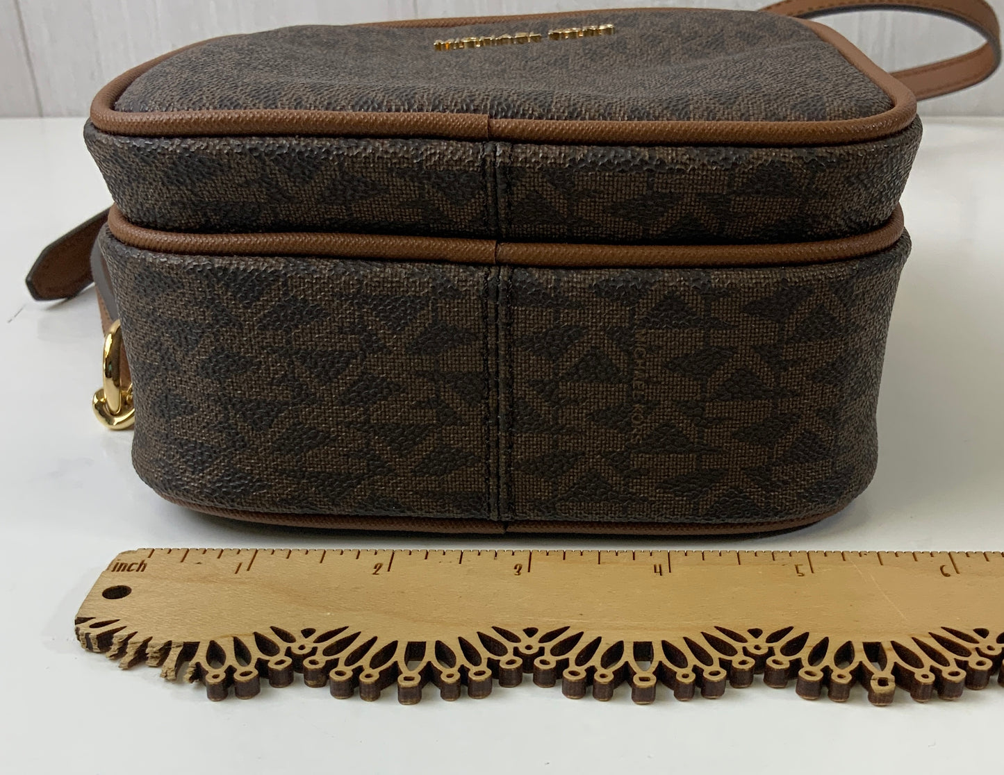 Crossbody Designer By Michael Kors Collection In Brown, Size:Medium