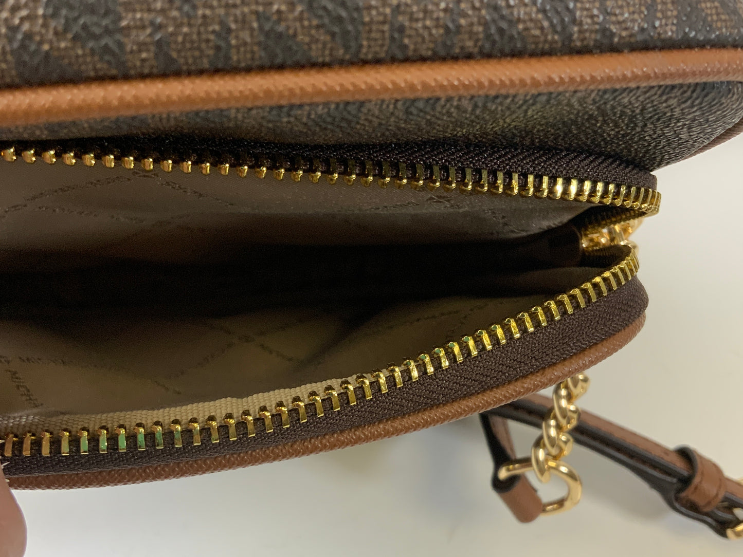 Crossbody Designer By Michael Kors Collection In Brown, Size:Medium