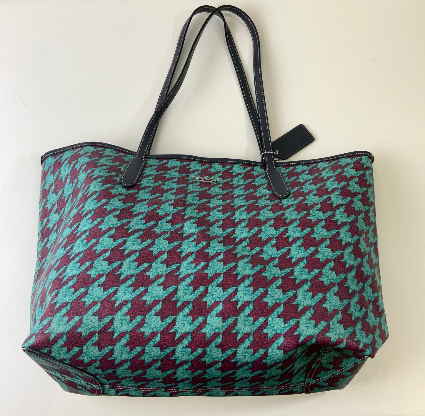 Handbag Designer By Coach In Blue & Purple, Size:Large