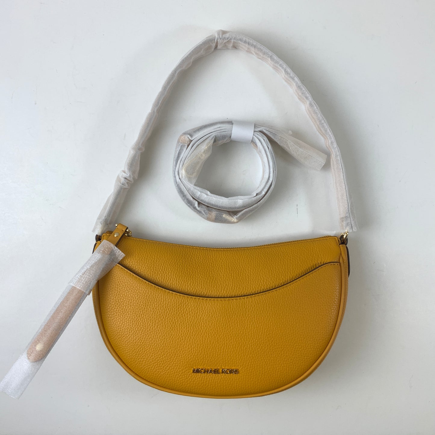 Handbag Designer By Michael Kors In Yellow, Size:Small