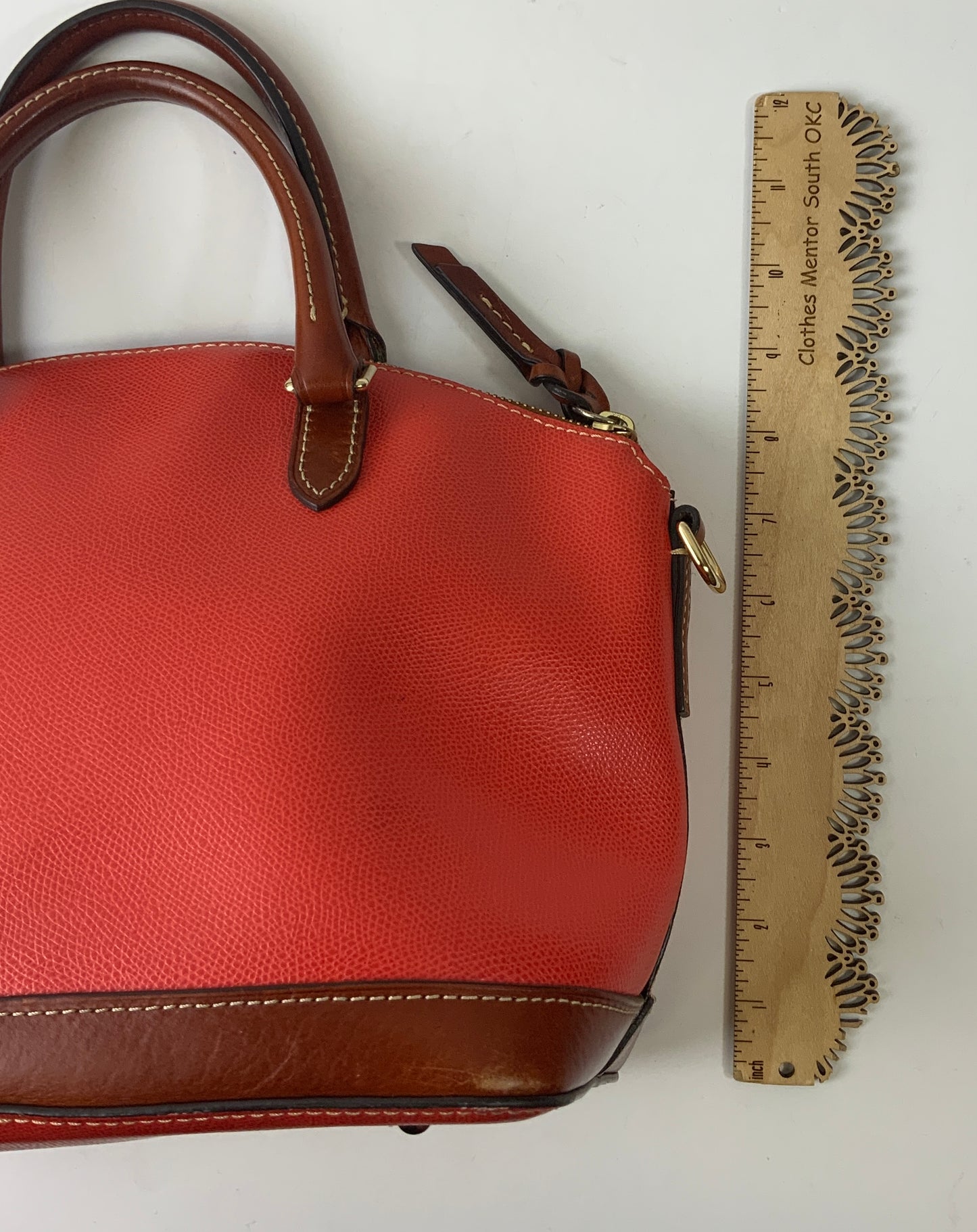 Handbag Designer By Dooney And Bourke In Orange, Size:Small