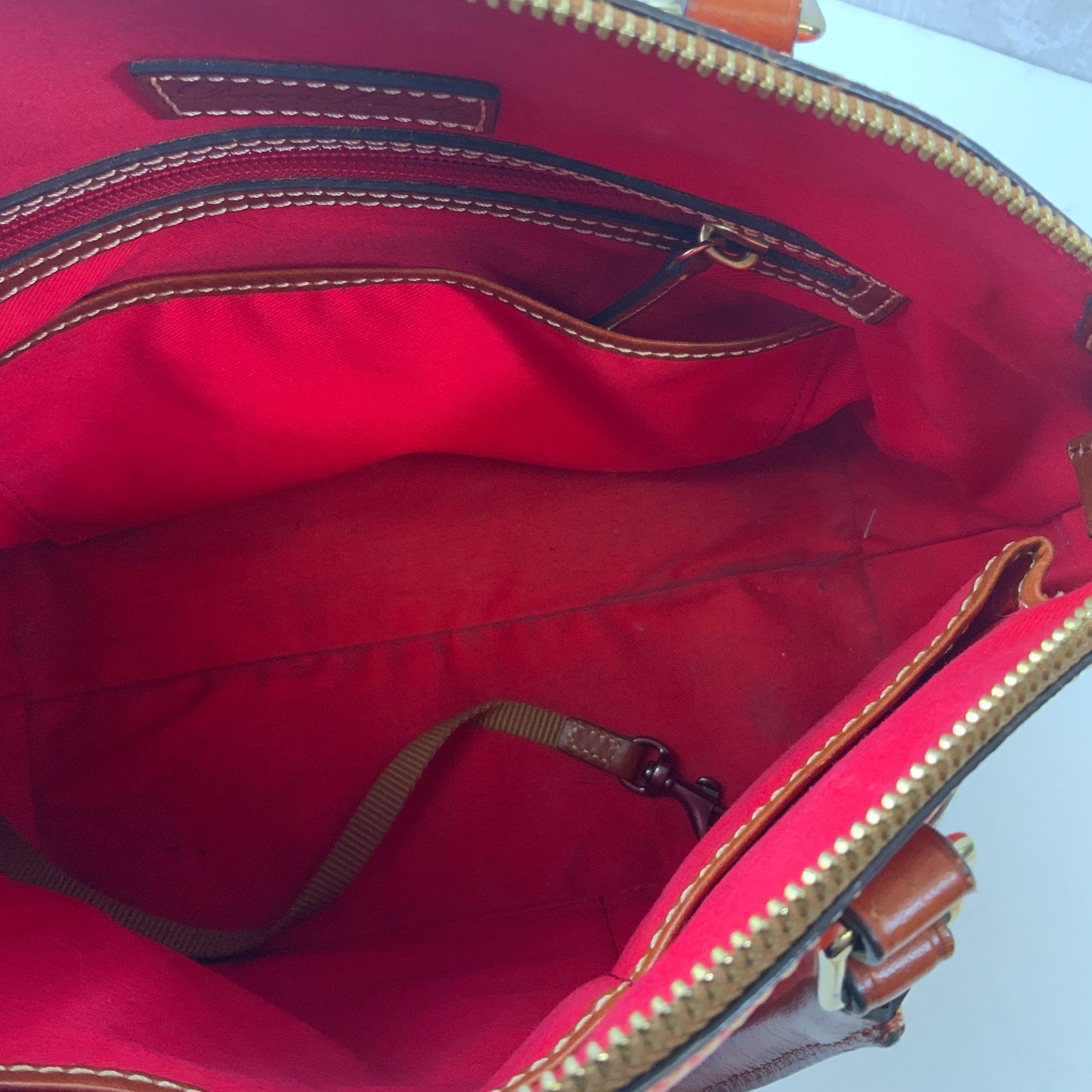 Handbag Designer By Dooney And Bourke In Orange, Size:Small