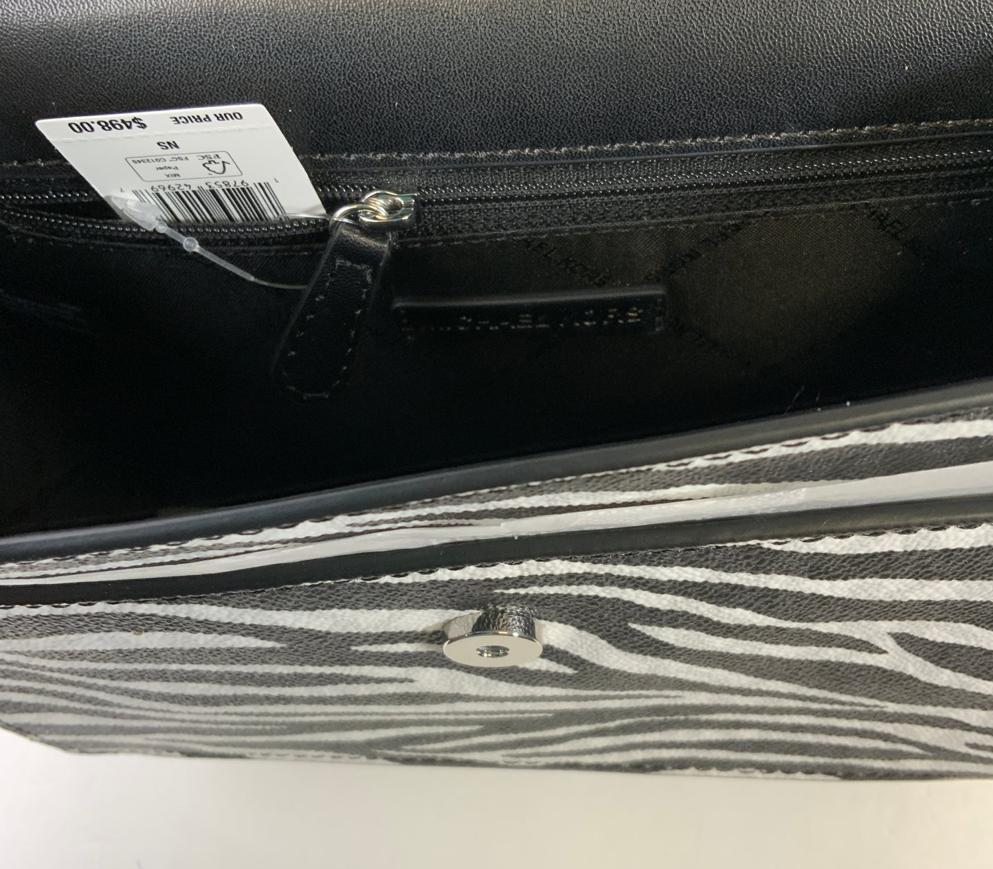 Crossbody Designer By Michael Kors In Zebra Print, Size:Small