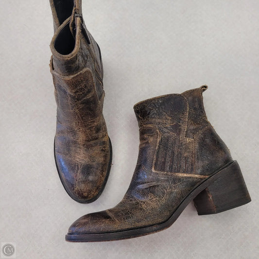 Boots Ankle Heels By Donald Pliner In Brown, Size: 7
