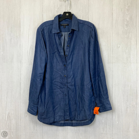 Blouse Long Sleeve By Banana Republic In Blue, Size: S