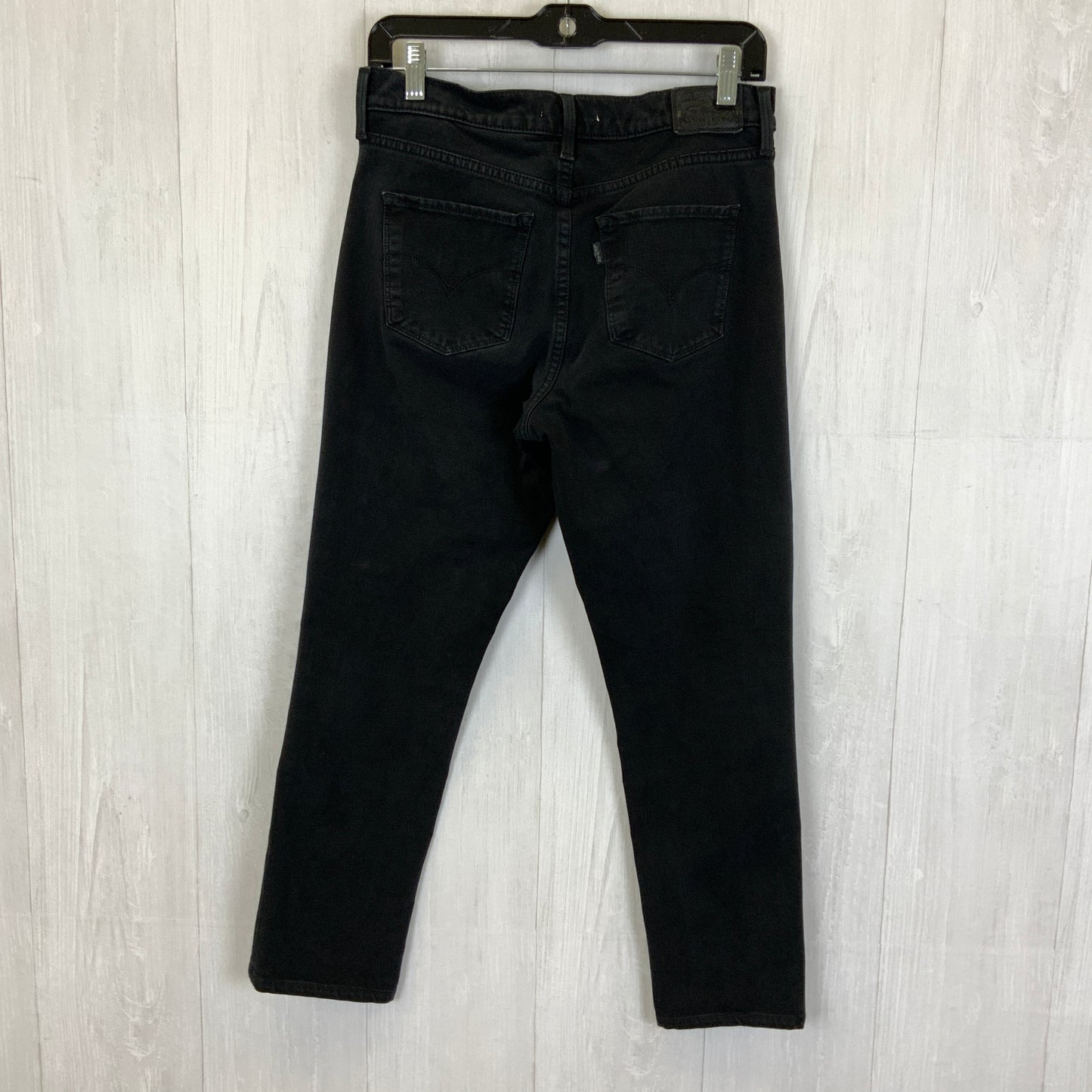 Jeans Skinny By Levis In Black Denim, Size: 8