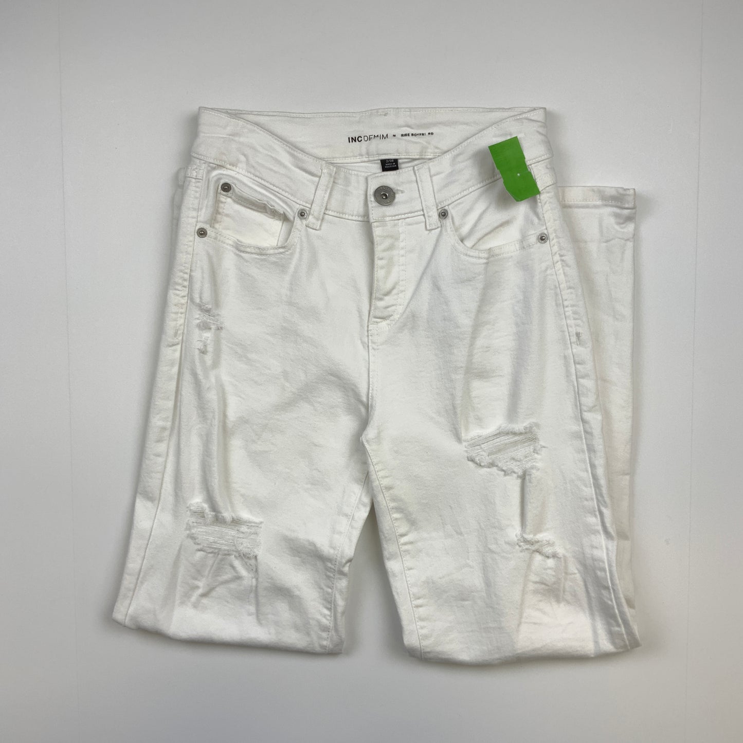 White Denim Jeans Boyfriend Inc, Size 2