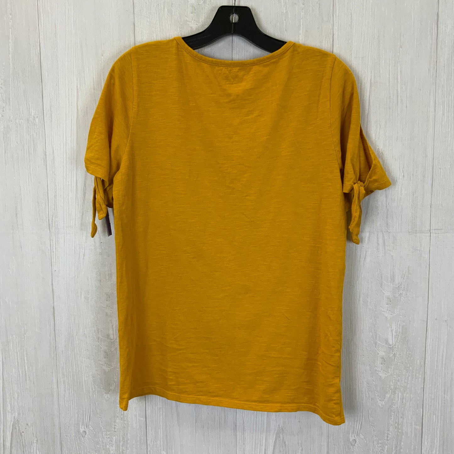 Top Short Sleeve Basic By Loft In Yellow, Size: S