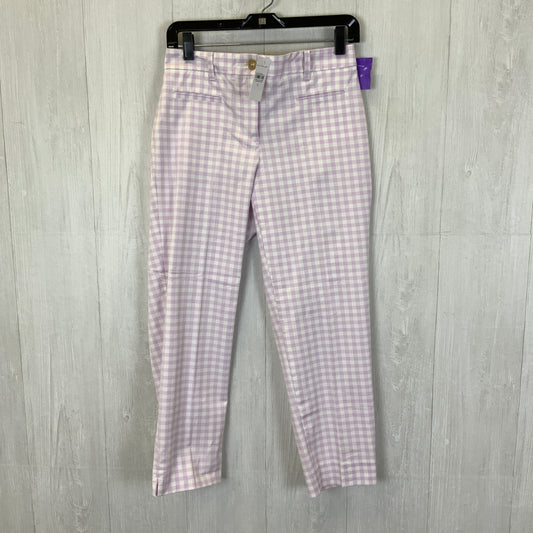 Pants Dress By Ann Taylor In Purple & White, Size: 0