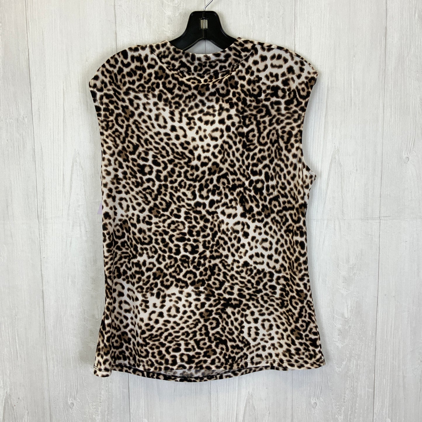 Leopard Print Top Sleeveless Kasper, Size L