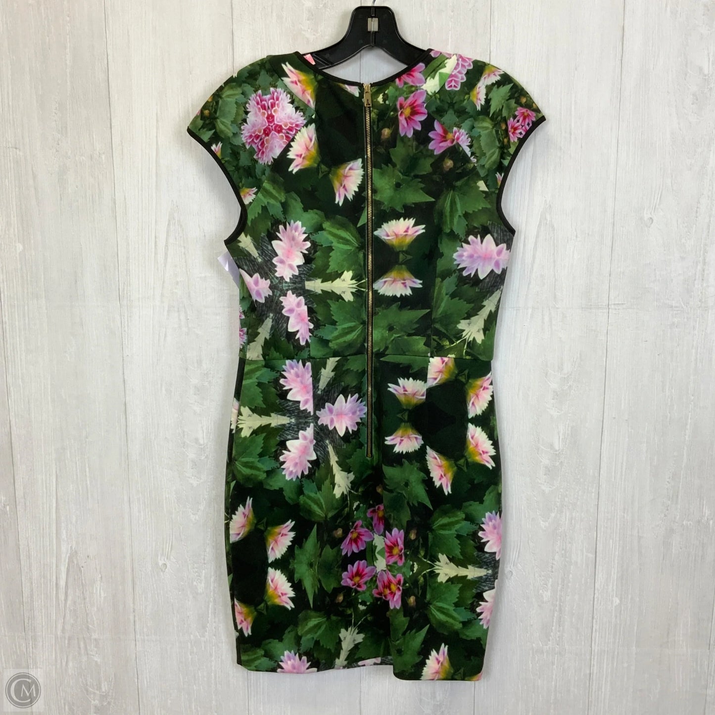 Dress Casual Short By Ted Baker In Green & Pink, Size: Xs