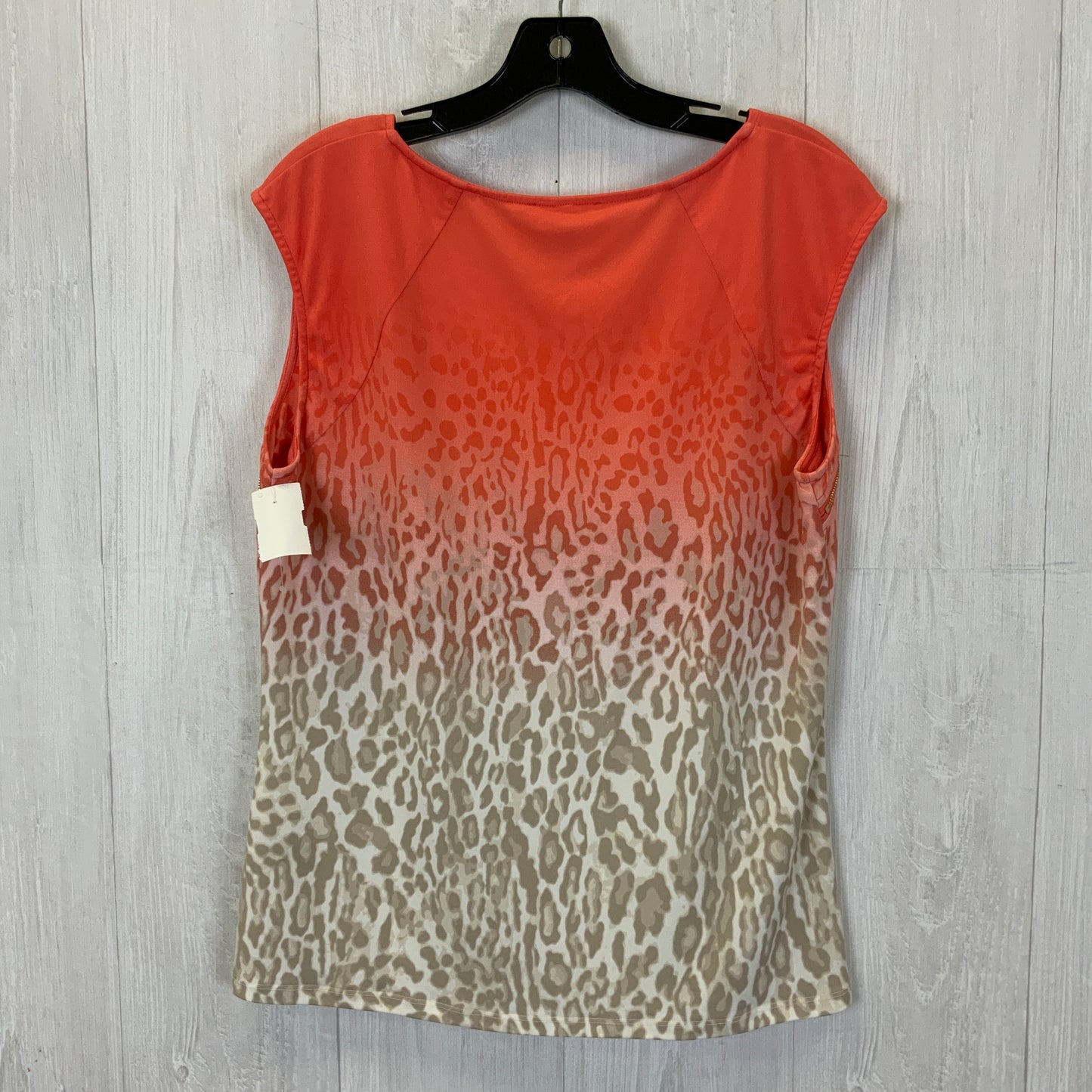 Top Short Sleeve By Calvin Klein In Orange, Size: L