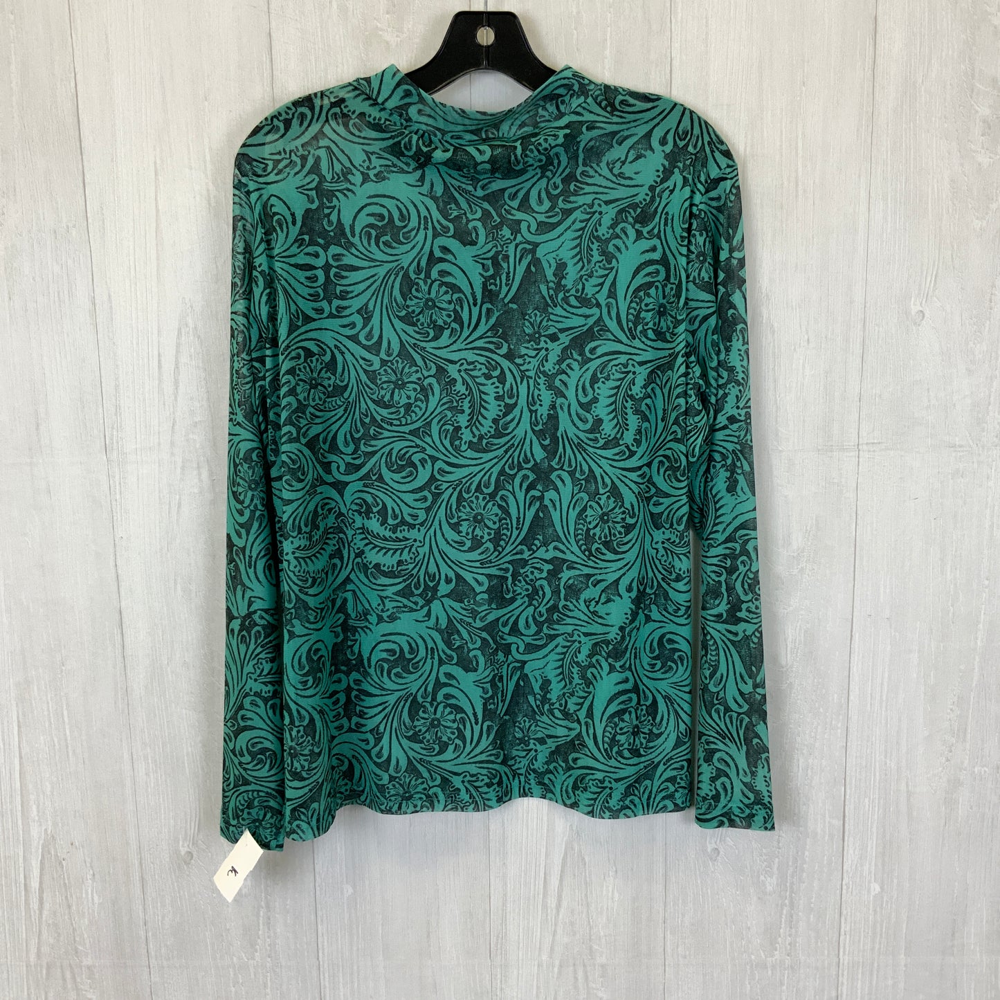 Top Long Sleeve Basic By Clothes Mentor In Teal, Size: 2x