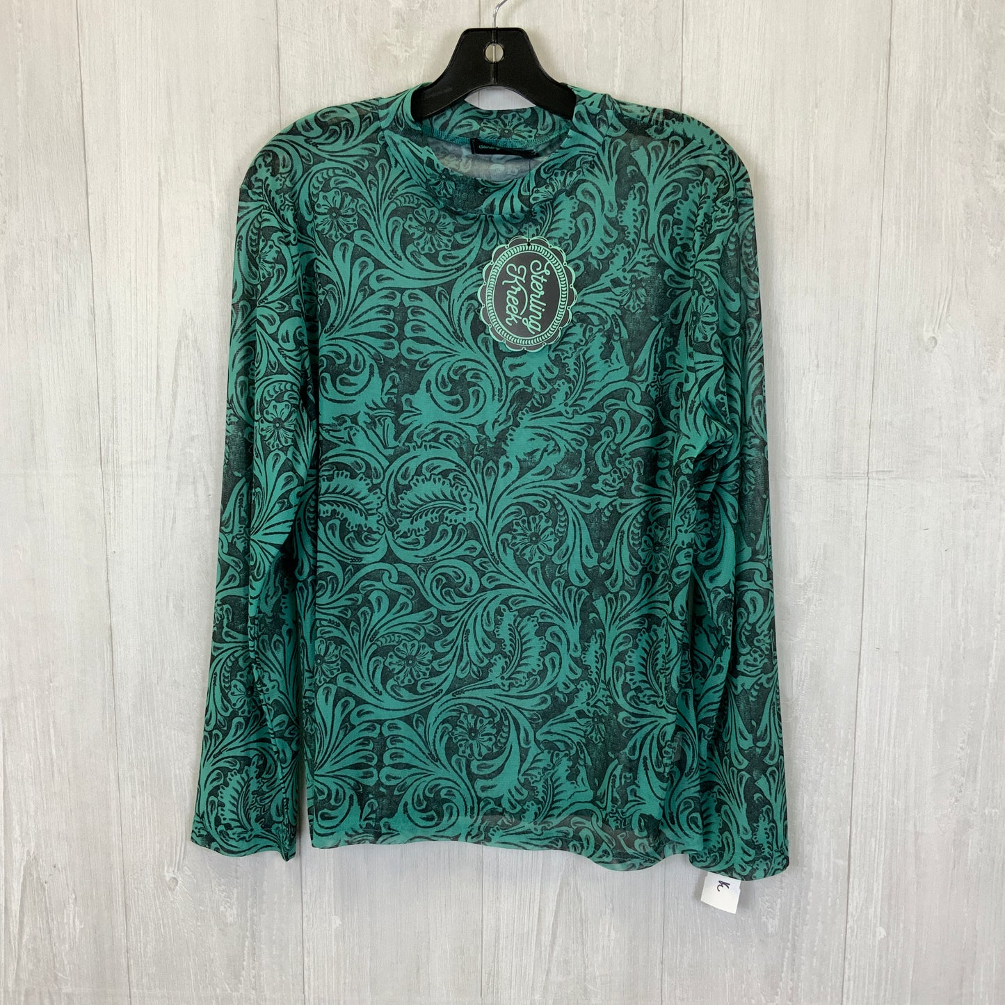 Top Long Sleeve Basic By Clothes Mentor In Teal, Size: 2x