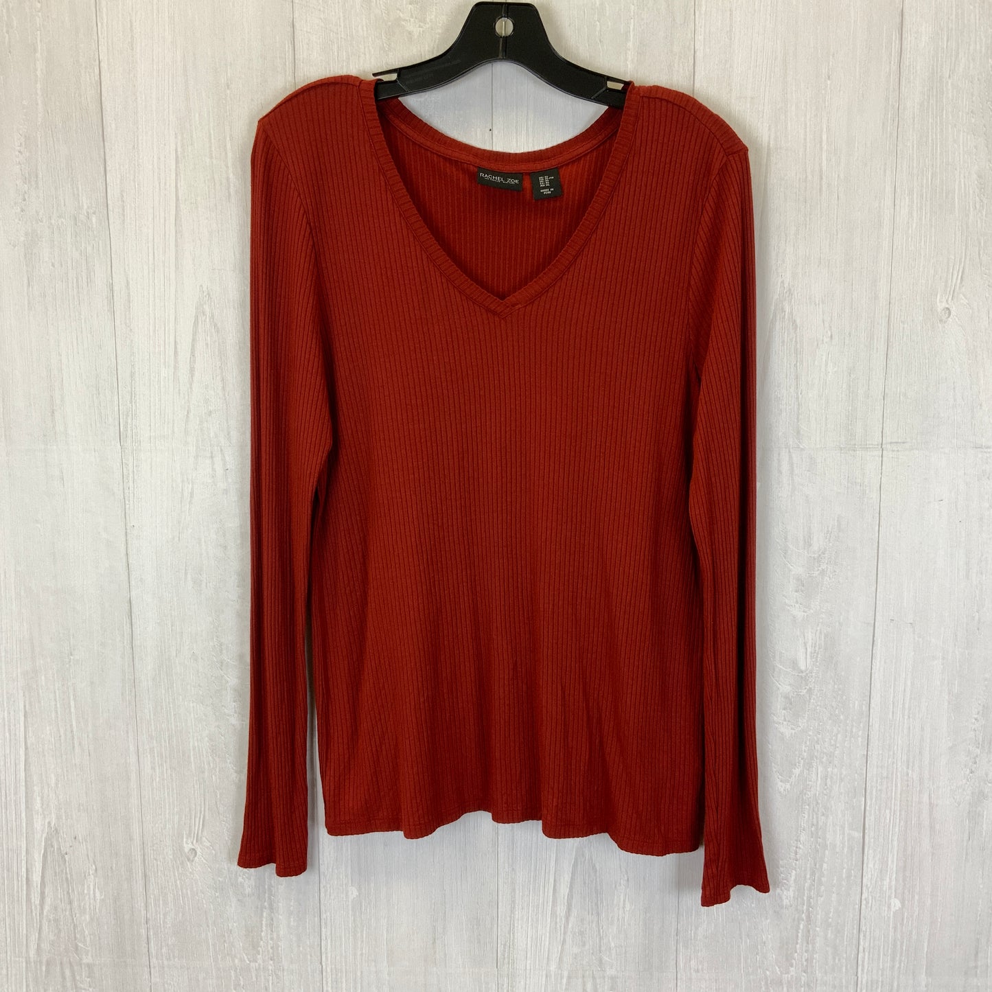 Top Long Sleeve Basic By Rachel Zoe In Orange, Size: Xl