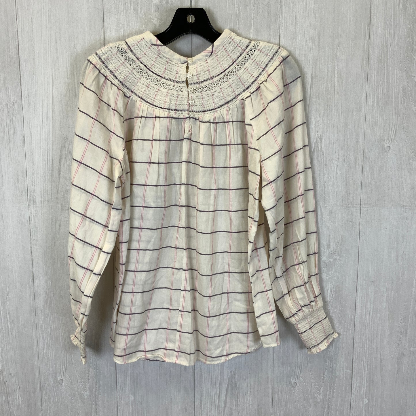 Top Long Sleeve By Loft In Cream, Size: Xxs