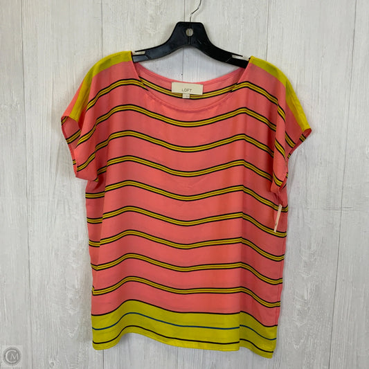 Top Short Sleeve By Loft In Peach, Size: S