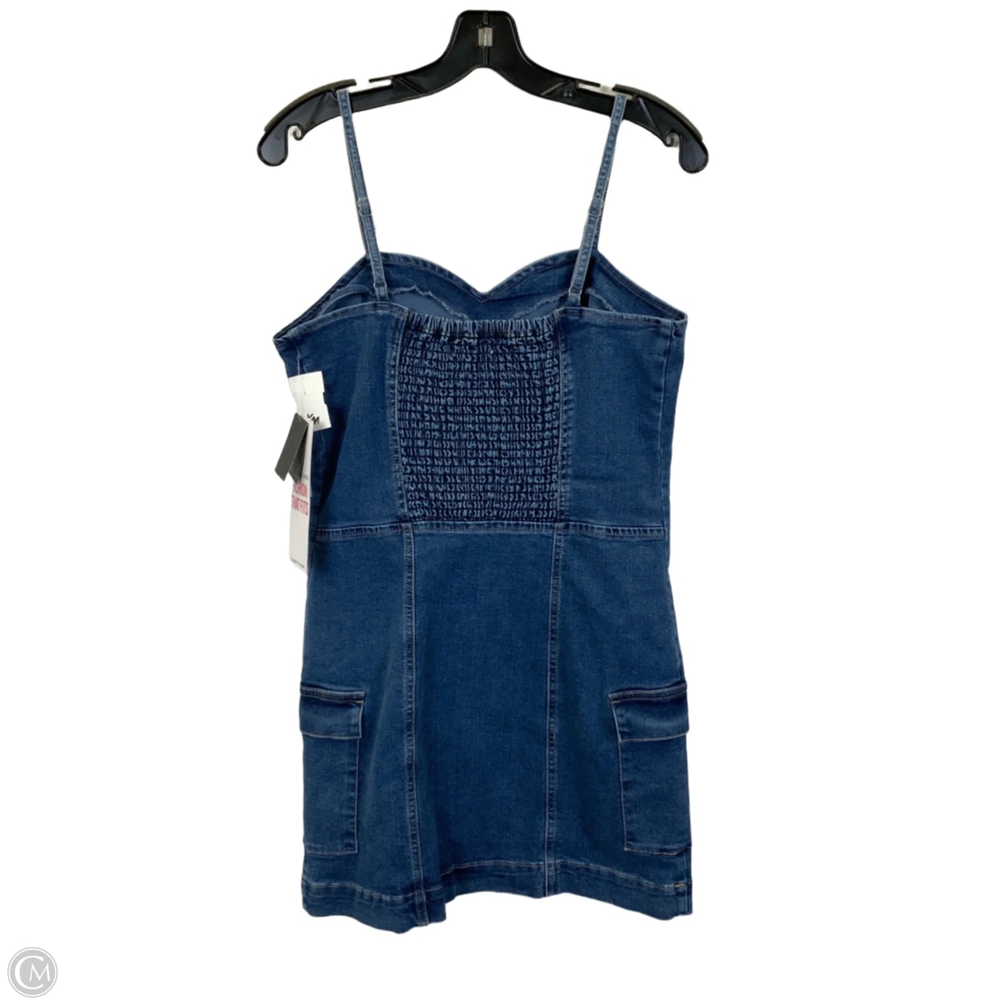 Dress Casual Short By Celebrity Pink In Blue Denim, Size: M