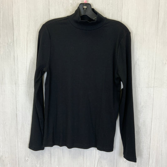 Top Long Sleeve Basic By Loft In Black, Size: L