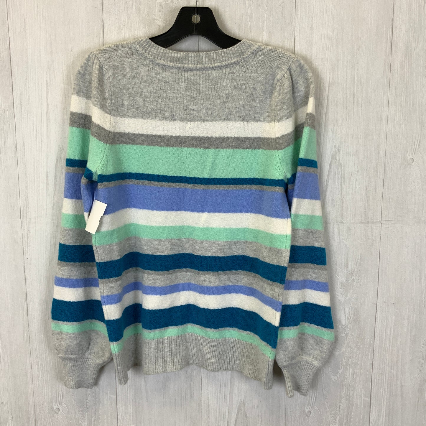 Sweater By Loft In Blue & Grey, Size: M