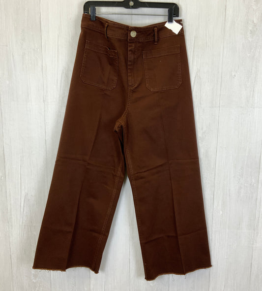 Jeans Wide Leg By Clothes Mentor In Brown Denim, Size: 14