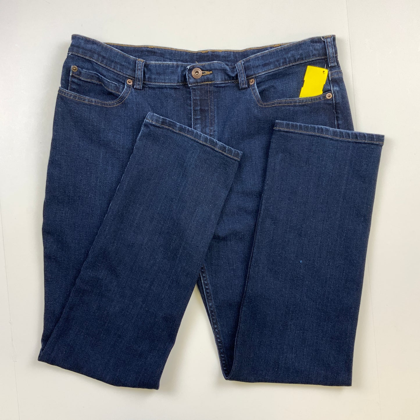 Jeans Straight By Duluth Trading In Blue Denim, Size: 14