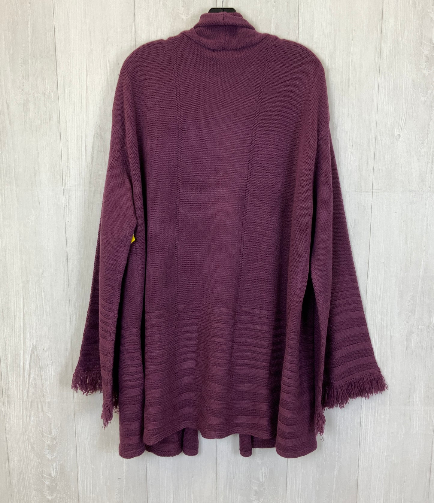 Sweater Cardigan By L Love In Purple, Size: 2x