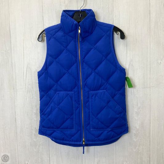 Vest Puffer & Quilted By J. Crew In Blue, Size: Xxs