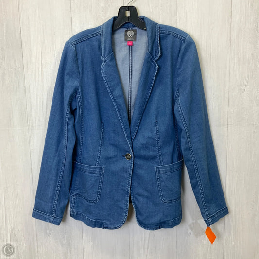 Blazer By Vince Camuto In Blue Denim, Size: M