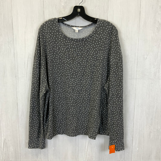 Top Long Sleeve By Time And Tru In Grey, Size: Xl