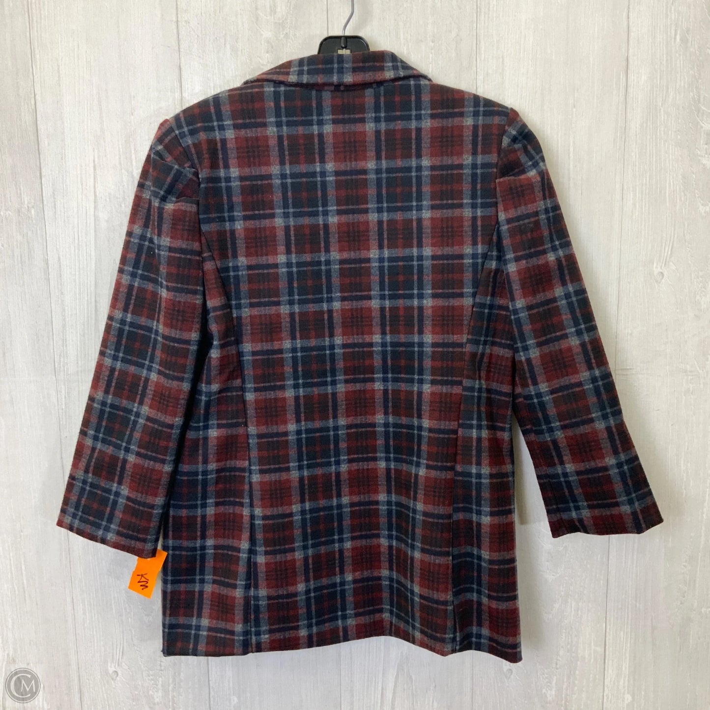 Blazer By Clothes Mentor In Plaid Pattern, Size: M