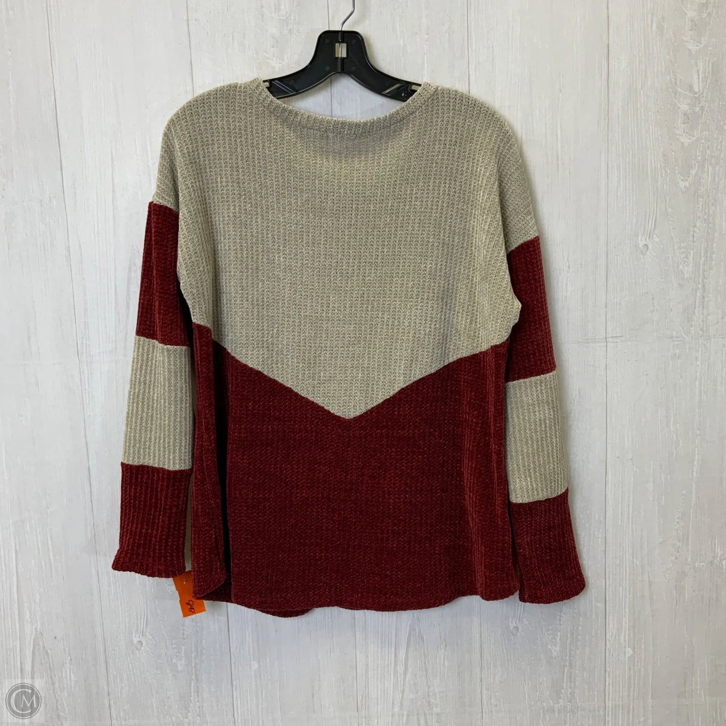 Top Long Sleeve By Lovely Melody In Red & Tan, Size: S
