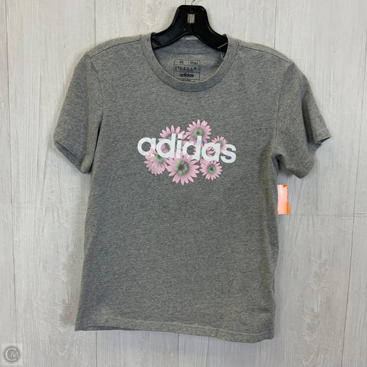 Top Short Sleeve Basic By Adidas In Grey, Size: Xs