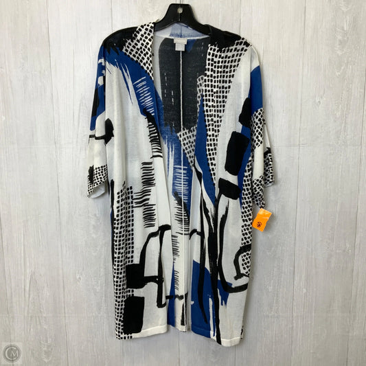 Cardigan By Chicos In Black & White, Size: S