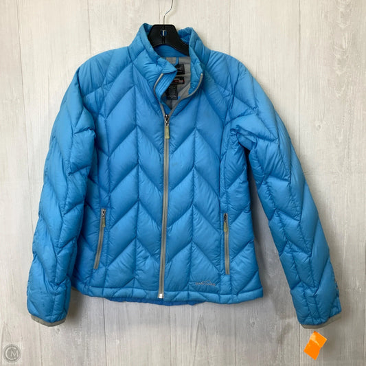 Coat Puffer & Quilted By Eddie Bauer In Blue, Size: M