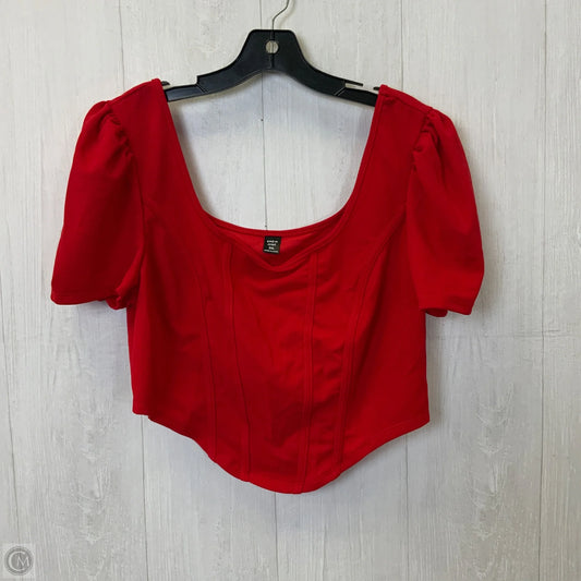Top Short Sleeve By Shein In Red, Size: 2x
