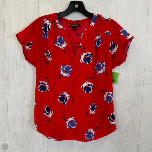 Top Short Sleeve By Banana Republic In Red, Size: Xs
