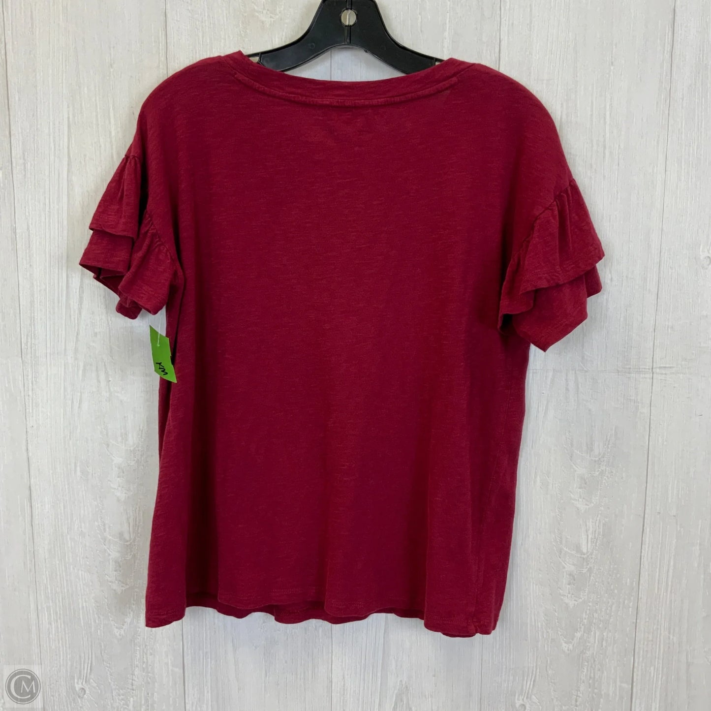 Top Short Sleeve Basic By Crown And Ivy In Maroon, Size: S