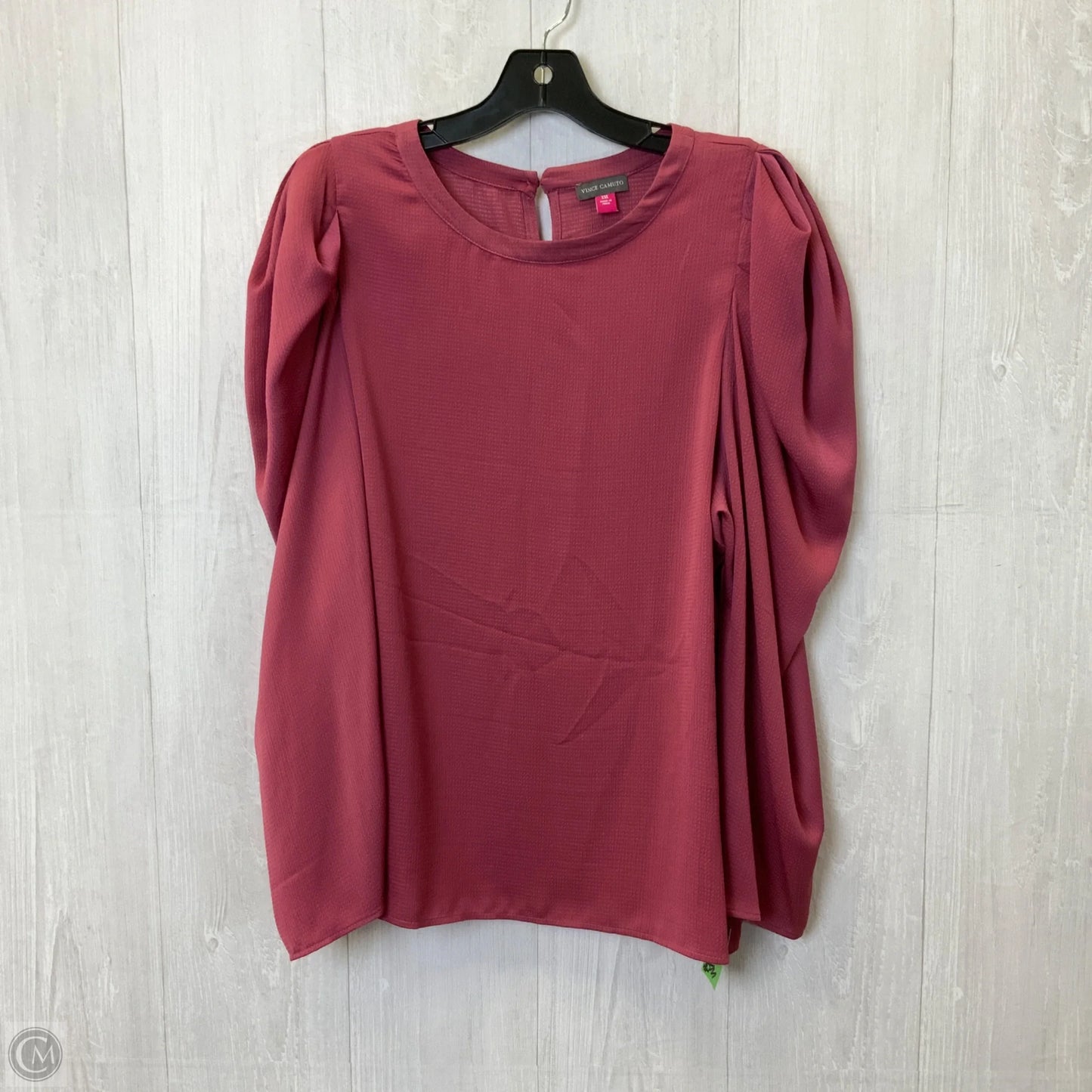 Blouse Long Sleeve By Vince Camuto In Mauve, Size: Xxl