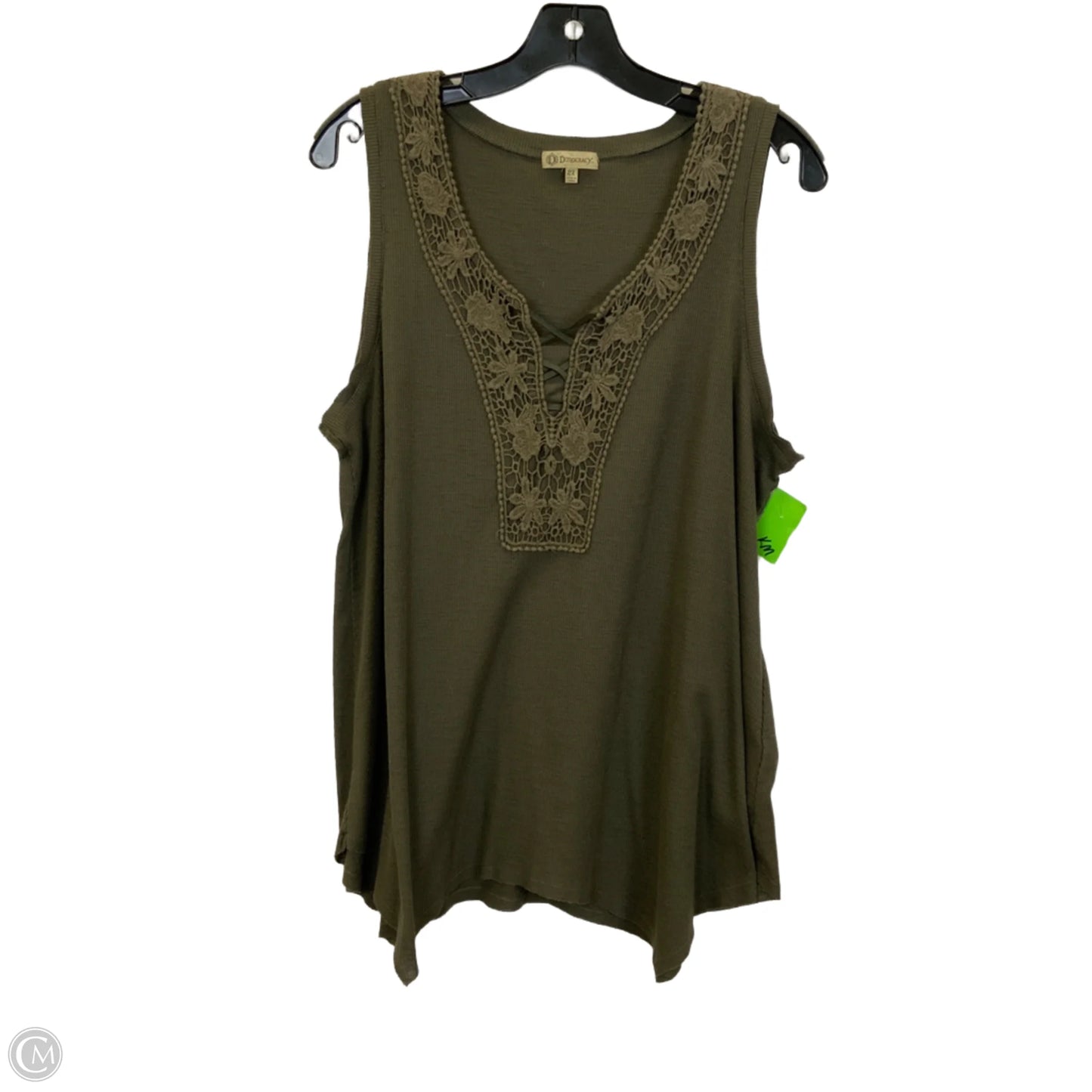Tank Top By Democracy In Green, Size: 2x